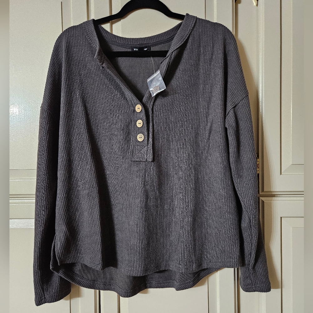 Blu Pepper Charcoal Button-Down Shirt